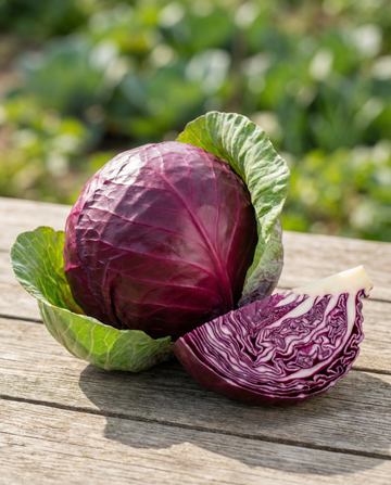 Red Cabbage Klimaro F1 (Brassica oleracea) – organic annual vegetable seeds from SeedsChoice
