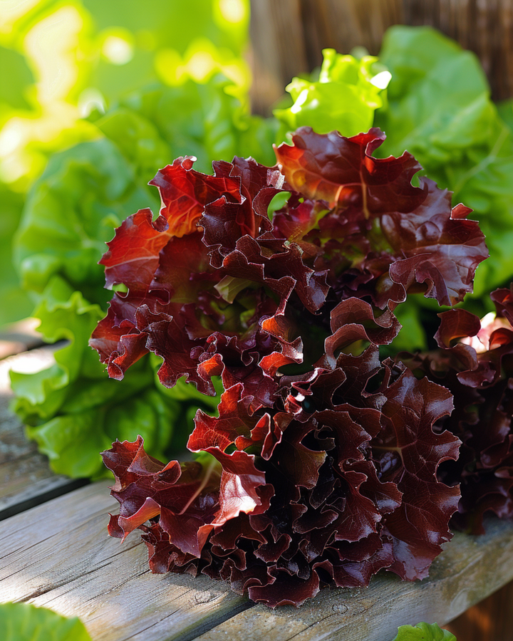 Leaf Lettuce Red Salad Bowl seeds (Lactuca sativa) – organic annual vegetable