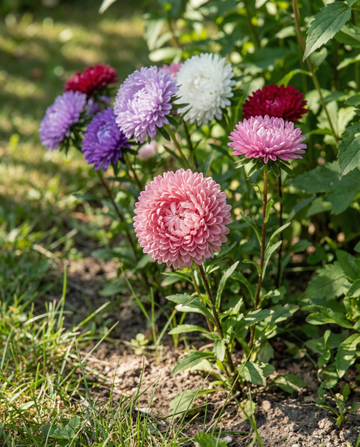 Aster Pompon Mixed (Callistephus chinensis) – annual mix seeds from SeedsChoice