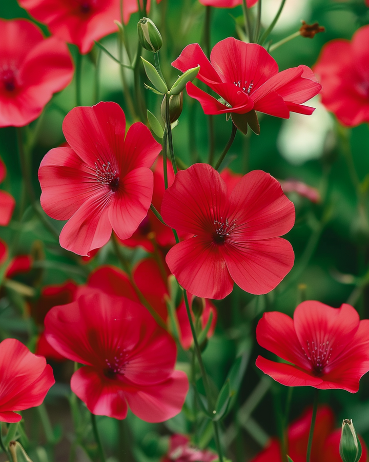 Scarlet Flax seeds (Linum grandiflorum) – annual flower