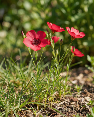 Flax Bright Eyes (Linum grandiflorum) – annual flower seeds from SeedsChoice
