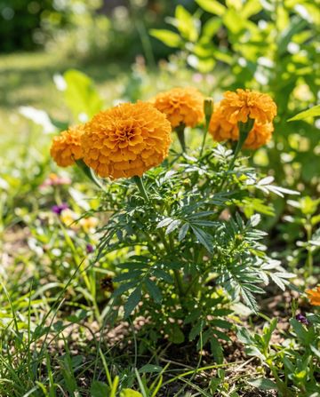 African Marigold Dwarf Golden Age (Tagetes erecta) – annual flower seeds from SeedsChoice