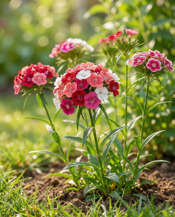 Sweet William Mixed Single Flowered (Dianthus barbatus) – biennial flower seeds from SeedsChoice