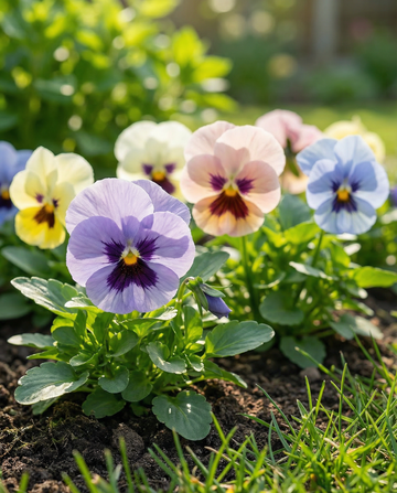Pansy Trimardeau Mix (Viola wittrockiana) – biennial flower seeds from SeedsChoice
