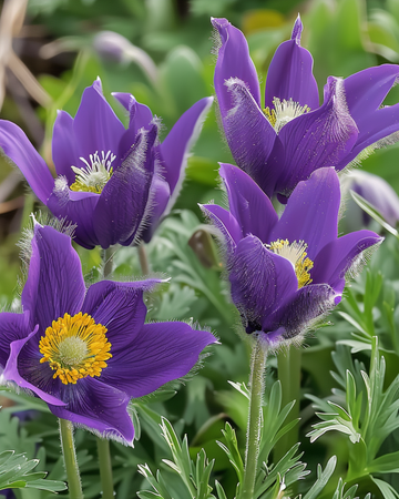 Pasque seeds (Pulsatilla vulgaris) – perennial flower
