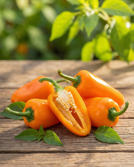 Sweet Pepper Snacking Mini Orange (Capsicum annuum) – annual vegetable seeds from SeedsChoice
