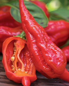 Bhut Jolokia Pepper Seeds Capsicum Chinense Annual Red Variety
