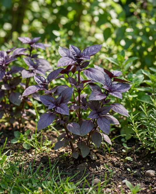 Basil Dark Opal (Ocimum basilicum) – annual herb seeds from SeedsChoice