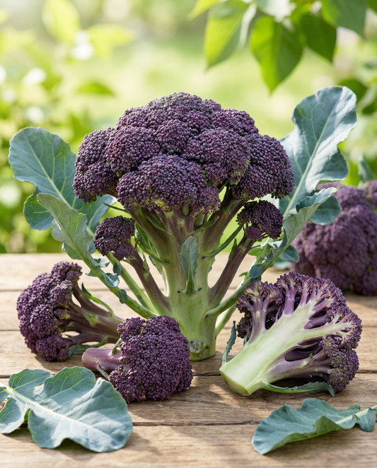Broccoli Summer Purple (Brassica oleracea) – annual vegetable seeds from SeedsChoice