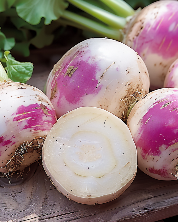 Turnip Ronde Witte Roodkop Nancy seeds (Brassica rapa) – annual vegetable