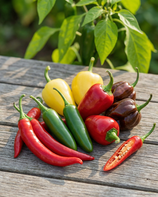Pepper Mixture Mix 5 Varieties (Capsicum annuum) – annual vegetable seeds from SeedsChoice