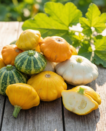 Patisson Colour Scallopini (Cucurbita pepo) – annual mix seeds from SeedsChoice