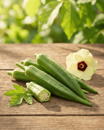 Okra Clemson Spineless Heirloom (Abelmoschus esculentus) – annual vegetable seeds from SeedsChoice