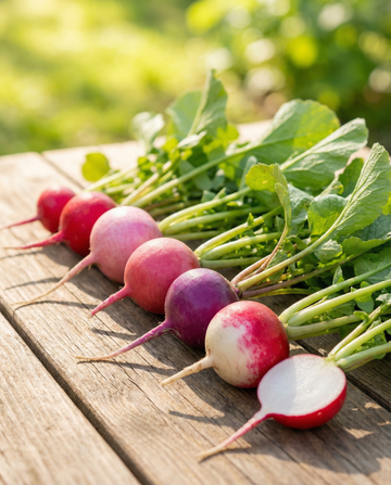 Radish Tape Round Mix Vegetables (Raphanus sativus) – seed tape seeds from SeedsChoice