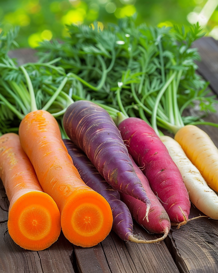 Carrot Tape Rainbow Mix seeds (Daucus carota) – annual seed tape