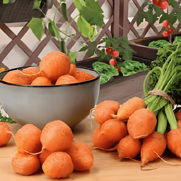 Carrot Paris Market 4 seeds (Daucus carota) – annual vegetable