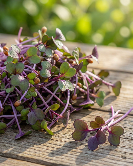 Kohlrabi Sprouting Purple (Brassica oleracea) – organic annual sprouting seeds from SeedsChoice