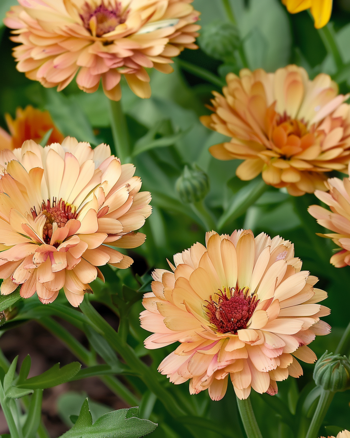 Marigold Touch Of Red Buff seeds (Calendula officinalis) – annual flower