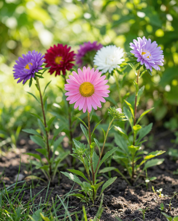Aster Mixed Single Flowered Mix (Callistephus chinensis) – annual flower seeds from SeedsChoice