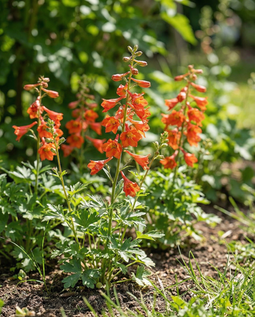 Larkspur Fox Orange Red (Delphinium nudicaule) – annual seeds from SeedsChoice
