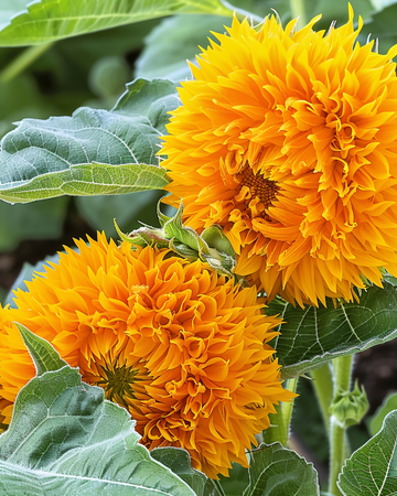 Sunflower Sungold Dwarf Double Flowered seeds (Helianthus annuus) – annual flower