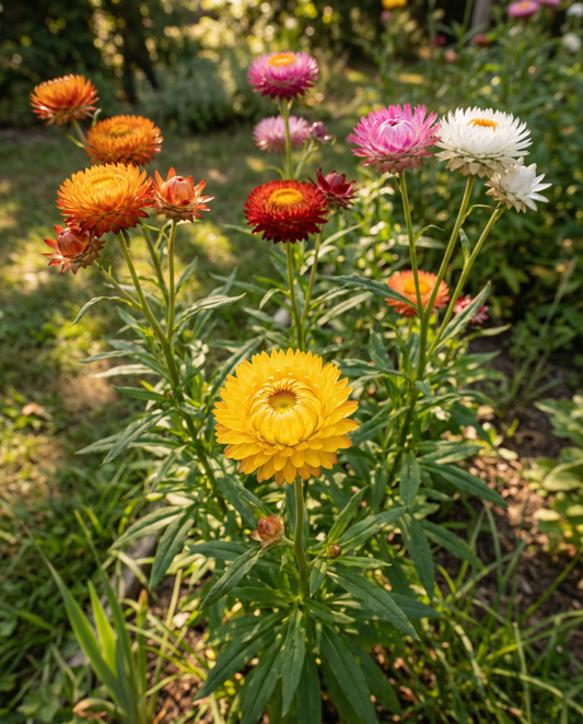 Strawflower Monstrosum (Helichrysum bracteatum) – annual flower seeds from SeedsChoice