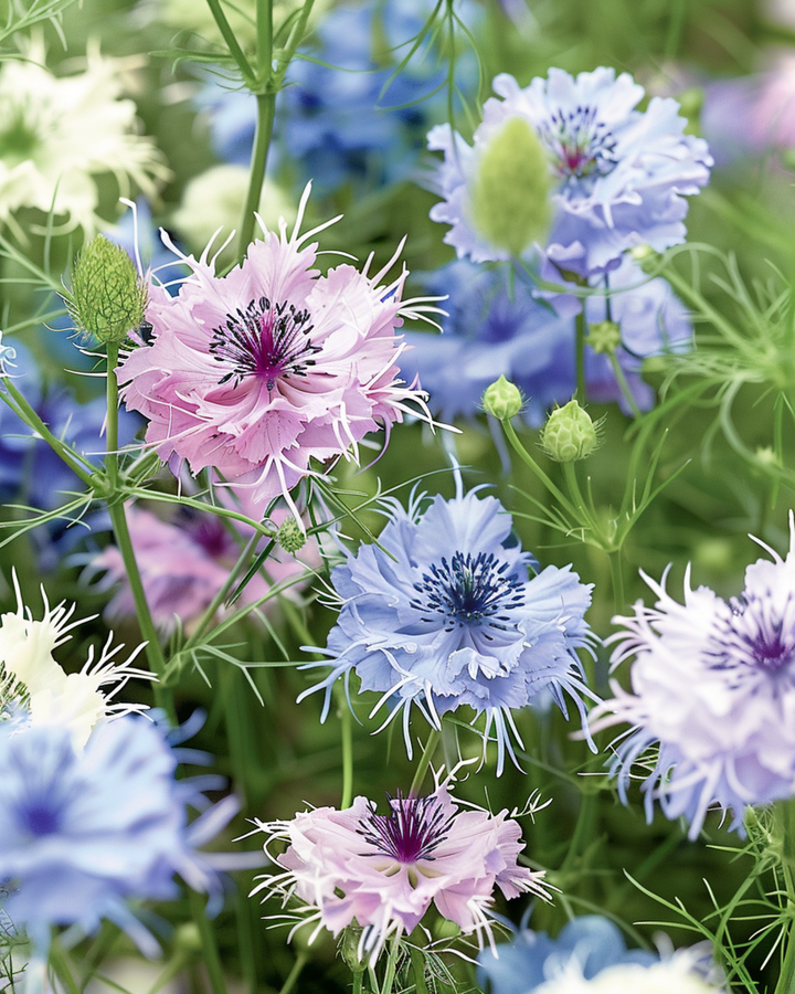 Love In The Mist Persian Jewels seeds (Nigella damascena) – annual mix