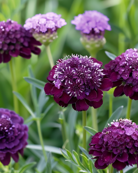 Scabiosa Seeds Scabiosa Atropurpurea Annual Deep Purple Pincushion Flower