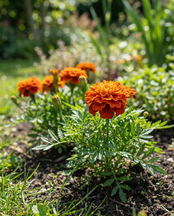 French Marigold Tangerine (Tagetes patula) – annual flower seeds from SeedsChoice