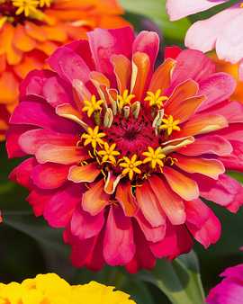 Zinnia Chrysanthemum Flowered Seeds Zinnia Elegans Annual Mix