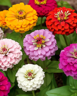 Zinnia Lilliput Seeds Zinnia Elegans Annual Mixed Colours