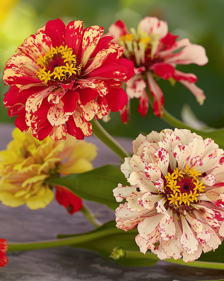 Peppermint Stick seeds (Zinnia elegans) – annual