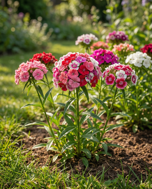 Sweet William Mixed Colors (Dianthus barbatus) – biennial mix seeds from SeedsChoice
