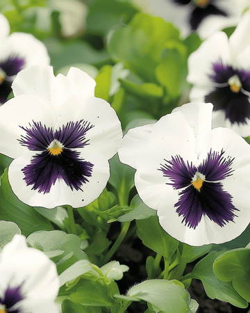 Pansy Silverbride seeds (Viola wittrockiana) – biennial flower