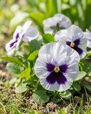 Pansy Silverbride (Viola wittrockiana) – biennial flower seeds from SeedsChoice