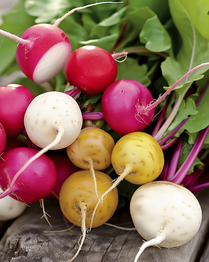 Radish Round Mix seeds (Raphanus sativus) – annual vegetable