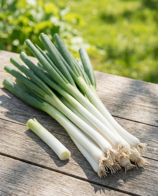 Spring Onion Long White Ishikura (Allium fistulosum) – annual vegetable seeds from SeedsChoice